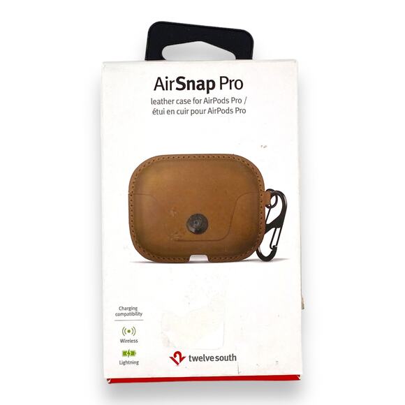 Twelve South AirSnap Pro Leather Case for AirPods Pro - Picture 1 of 3